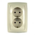 Suno Слоновая кость Розетка 2-ная 774625