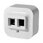 Legrand Quteo Бел Адаптер для 1 или 2 роз. RJ45 Keystone (арт. 782226)