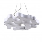 Подвесной светильник диммируемый КЛЯКСА белый d62 h150 Led 87W (3000-6000K) пульт ДУ Kink light 78259