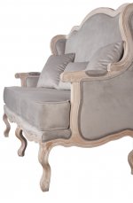 Двухместный дизайнерский диван Brody Double grey MAK interior 7LV1844-DWG Серый