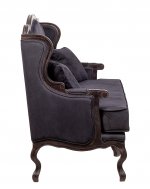 Двухместный дизайнерский диван Brody Double Black MAK interior 7LV1844-dwb Черный