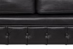 Диван из черной кожи Chesterfield Black Leather 2S MAK interior 7LV24004-2-BGL Черный