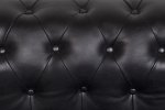 Диван из черной кожи Chesterfield Black Leather 2S MAK interior 7LV24004-2-BGL Черный