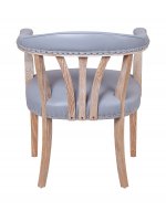 Мягкий стул с подлокотниками Tanner Gray Leather MAK interior 7LV262-G Серый