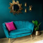 Диван Pearl Double Marine Velvet MAK interior 7LV29042-27 Сине-зеленый