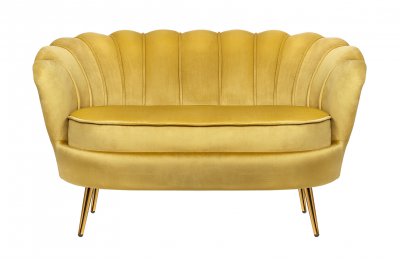 Дизайнерский двухместный диван Pearl Double Yellow MAK interior 7LV29042-YL Желтый Дизайнерский двухместный диван Pearl Double Yellow MAK interior 7LV29042-YL Желтый