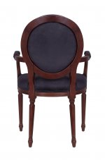 Мягкий стул с подлокотниками Delo Kora Arm Black MAK interior 7LVCF-1916B-BC Черный