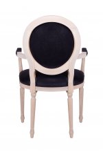 Мягкий стул с подлокотниками Delo Arm Black Velvet MAK interior 7LVCF-1916B-BV Черный