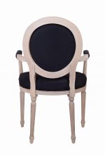 Мягкий стул с подлокотниками Delo Arm Black MAK interior 7LVCF-1916B-B Черный