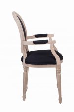 Мягкий стул с подлокотниками Delo Arm Black MAK interior 7LVCF-1916B-B Черный