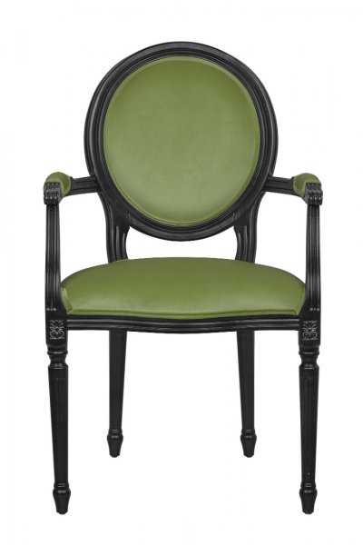 Мягкий стул с подлокотниками Delo Kora Arm Green MAK interior 7LVCF-1916B-GR Зеленый