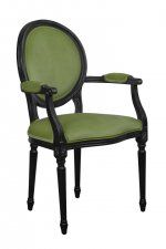 Мягкий стул с подлокотниками Delo Kora Arm Green MAK interior 7LVCF-1916B-GR Зеленый