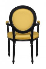 Мягкий стул с подлокотниками Delo Kora Arm Yellow MAK interior 7LVCF-1916B-YL Желтый