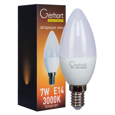 Экономсвет 7W GERHORT C37 LED 3000K E14