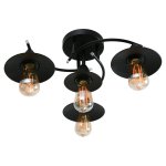Потолочный светильник лофт 80007/4BK BK Экономсвет