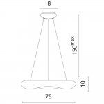 Люстра светодиодная Divinare 8003/75 SP-1 LEVITA