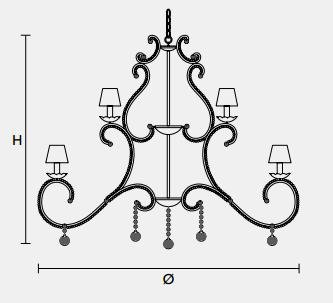 Подвесной светильник Masiero CLASSICA 8010 24