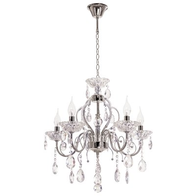 Люстра классическая с хрусталем Экономсвет 8010/5CR WT