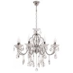 Люстра классическая с хрусталем Экономсвет 8010/8CR WT