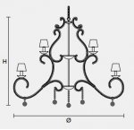 Подвесной светильник Masiero CLASSICA 8013 24