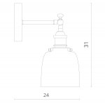 Светильник настенный Divinare 8017/01 AP-1 LUCIA