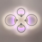 8017/60CL LEDIO LN25 белый/прозрачный металл/акрилл Потолочный светильник c подсв. осн. LED 60W 220V 3000-6000K MOLLY