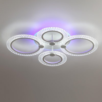 8017/60CL LEDIO LN25 белый/прозрачный металл/акрилл Потолочный светильник c подсв. осн. LED 60W 220V 3000-6000K MOLLY 8017/60CL LEDIO LN25 белый/прозрачный металл/акрилл Потолочный светильник c подсв. осн. LED 60W 220V 3000-6000K MOLLY