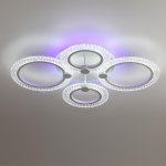 8017/60CL LEDIO LN25 белый/прозрачный металл/акрилл Потолочный светильник c подсв. осн. LED 60W 220V 3000-6000K MOLLY