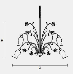 Подвесной светильник Masiero CLASSICA 8020 8+4 Подвесной светильник Masiero CLASSICA 8020 8+4