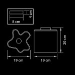 Плафон стекло матовое белое гармошкой 190*200мм E27 (50мм посадка) LS Nubi 8020 V2