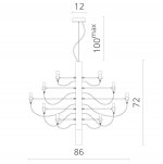 Люстра хай тек Divinare 8030/02 LM-30 MOLTO