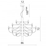 Люстра хай тек Divinare 8030/02 LM-30 MOLTO