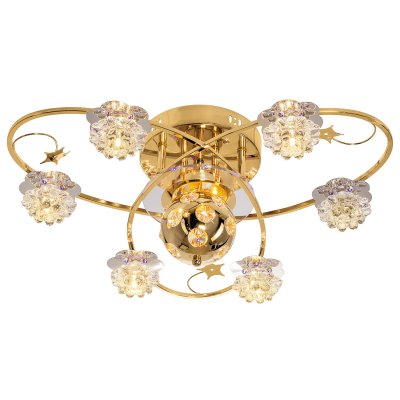 Люстра галогенная Экономсвет 8032/6+2FGD RC BLRPLED