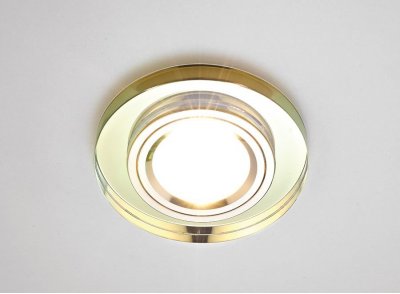 Светильник точечный Ambrella 8060 GOLD золото MR16 D90 mm CRYSTAL SPOT