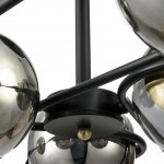 8060/6C COMFI LN24 черный/дымчатый металл/стекло Люстра потолочная E27 6*60W 220V CAMILIE