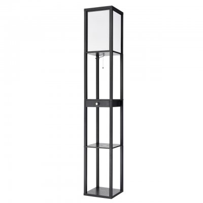 Торшер деревянный с полочками Lumion 8092/1F PRACTIC черный