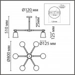 Люстра потолочная Lumion 8098/6C ROSALINA