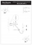 Светильник настенный лофт Divinare 8111/01 AP-1 DIANA