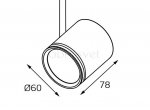 8130 white GU10 светильник для однофазной шины Italline