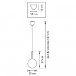 Подвесной светильник шар 250мм Lightstar 813032 Globo