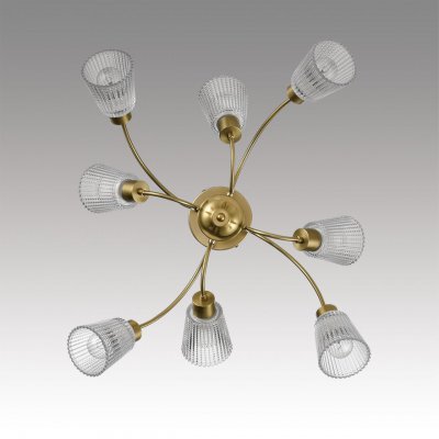 8154/8C COMFI LN25 медный/прозрачный, металл/стекло Потолочный светильник Е14 8*40W 220V IMANA