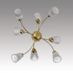 8154/8C COMFI LN25 медный/прозрачный, металл/стекло Потолочный светильник Е14 8*40W 220V IMANA