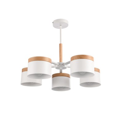 

Светильник Colosseo 82412/5C белый/светлое дерево E27 5*60W, 82412/5C