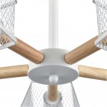 8246/5C COUNTY LN25 белый, металл/дерево Люстра потолочная Е27 5*60W 220V IRMA