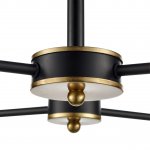 8249/6C COMFI LN 000 черный/античное золото/янтарный, металл/стекло Люстра потолочная Е27 6*60W 220V LANDA