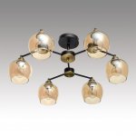 8249/6C COMFI LN 000 черный/античное золото/янтарный, металл/стекло Люстра потолочная Е27 6*60W 220V LANDA