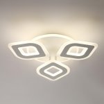 8255/62CL LEDIO LN 000 белый, металл/акрил Светильник потолочный с ПДУ LED 62W+подсветка 220V VIKKI