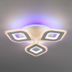 8255/62CL LEDIO LN 000 белый, металл/акрил Светильник потолочный с ПДУ LED 62W+подсветка 220V VIKKI