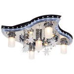 Светильник ЭкономСвет 8256/5+4BK+CR RC WT LED