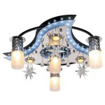 Потолочный светильник Экономсвет 8258/4+3BK CR RC WTLED